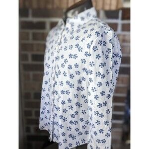 NWT 100% Cotton Lagenlook Boho Preppy Versatile Beachy Blouse Sz L Spring 2025